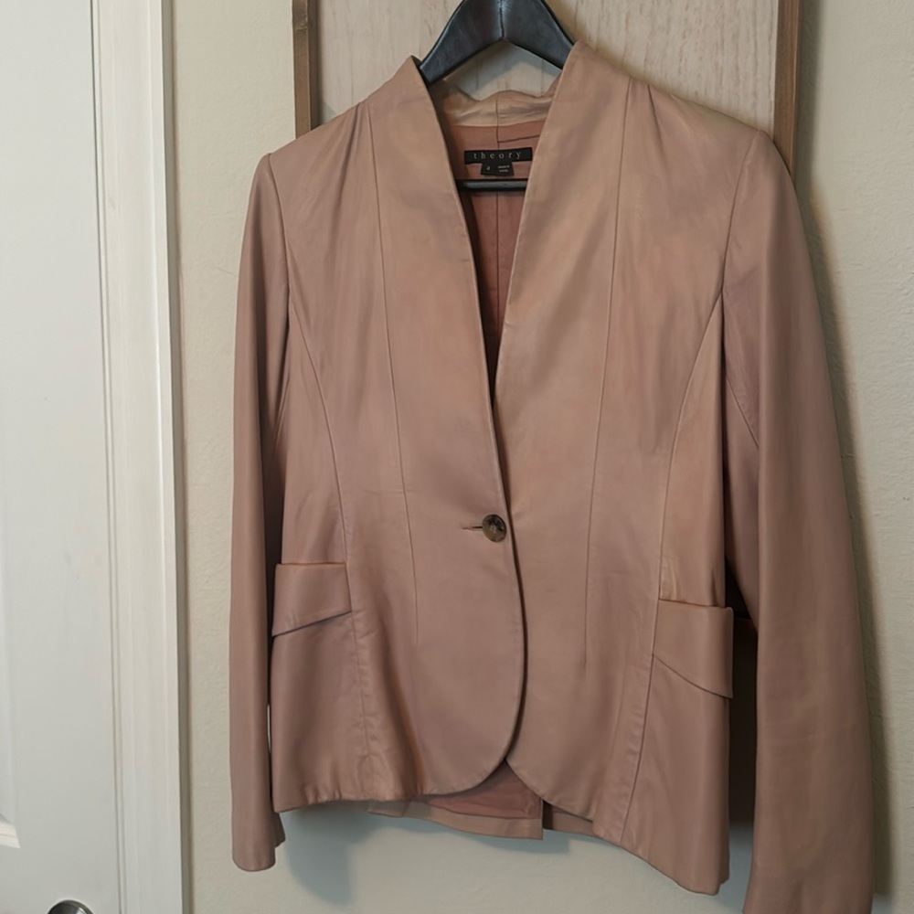 Theory Lambskin Leather Jacket